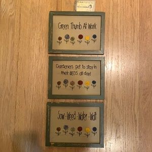 Set of 3 Plaques for Gardeners